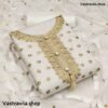 Gazal Fashions - White Cotton Blend Dress Material - Image 2